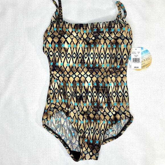 NWT Aqua Soleil One Piece Bathing Suit Size 6 - Picture 1 of 6